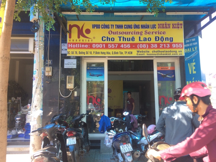 CÔNG TY CUNG ỨNG NHÂN LỰC NHÂN KIỆT ( Địa chỉ 57 Lê Thị Hồng Gấm- P. Nguyễn Thái Bình- Q.1 - TPHCM) -Cần tuyển 15 nam/ 5 nữ LDPT